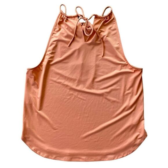 Veronica Beard Kusumi Orange Keyhole Cutout Halter Neck Top NWT Size Extra Large - Picture 4 of 9